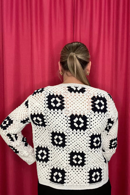 Granny Square Crochet Cardigan OUTFIT COMPLETER CHARLIEB 