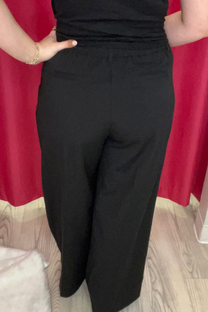 High Rise Pleated Wide Leg Trouser BOTTOMS LIVERPOOL 