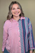 Striped Button Down Collared Top MISSY TOP SPECIAL PARSLEY & SAGE 