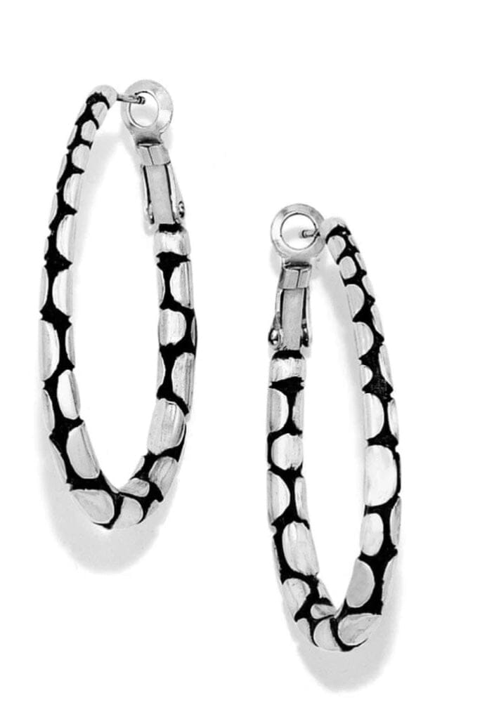 Pebble Oval Hoop Earrings BJEWELRY Brighton Collectables 