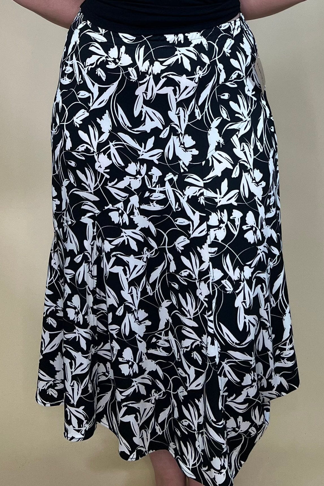 Printed Pull On Midi Skirt BOTTOMS SOUTHERN LADY 