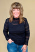 Long Sleeve Textured Mesh MISSY BASIC KNIT DAVI&DANI 
