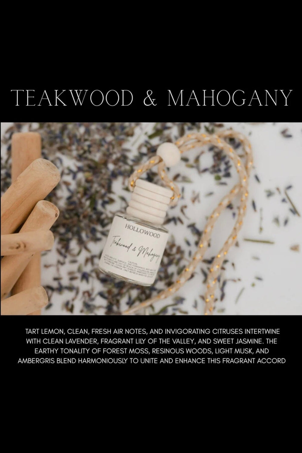 Car Diffuser Teakwood & Mahogany GIFT/OTHER HOLLOWOOD CANDLES 
