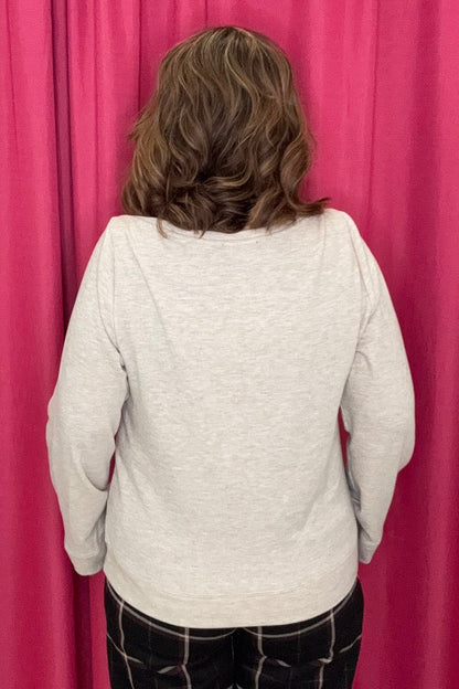 Bell Long Sleeve Boat Neck Knit Top w/Embroidery MISSY TOP SPECIAL DEMOCRACY 