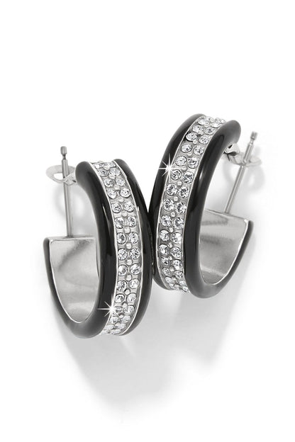 Meridian Small Black Hoop Earrings BJEWELRY Brighton Collectables 