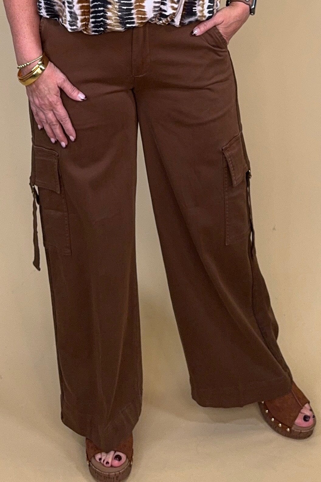 Mid Rise Cargo Wide Leg BOTTOMS LIVERPOOL