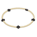Enewton Signature Cross Small Gold Pattern 2mm Bead Bracelet- Charcoal JEWELRY ENEWTON 