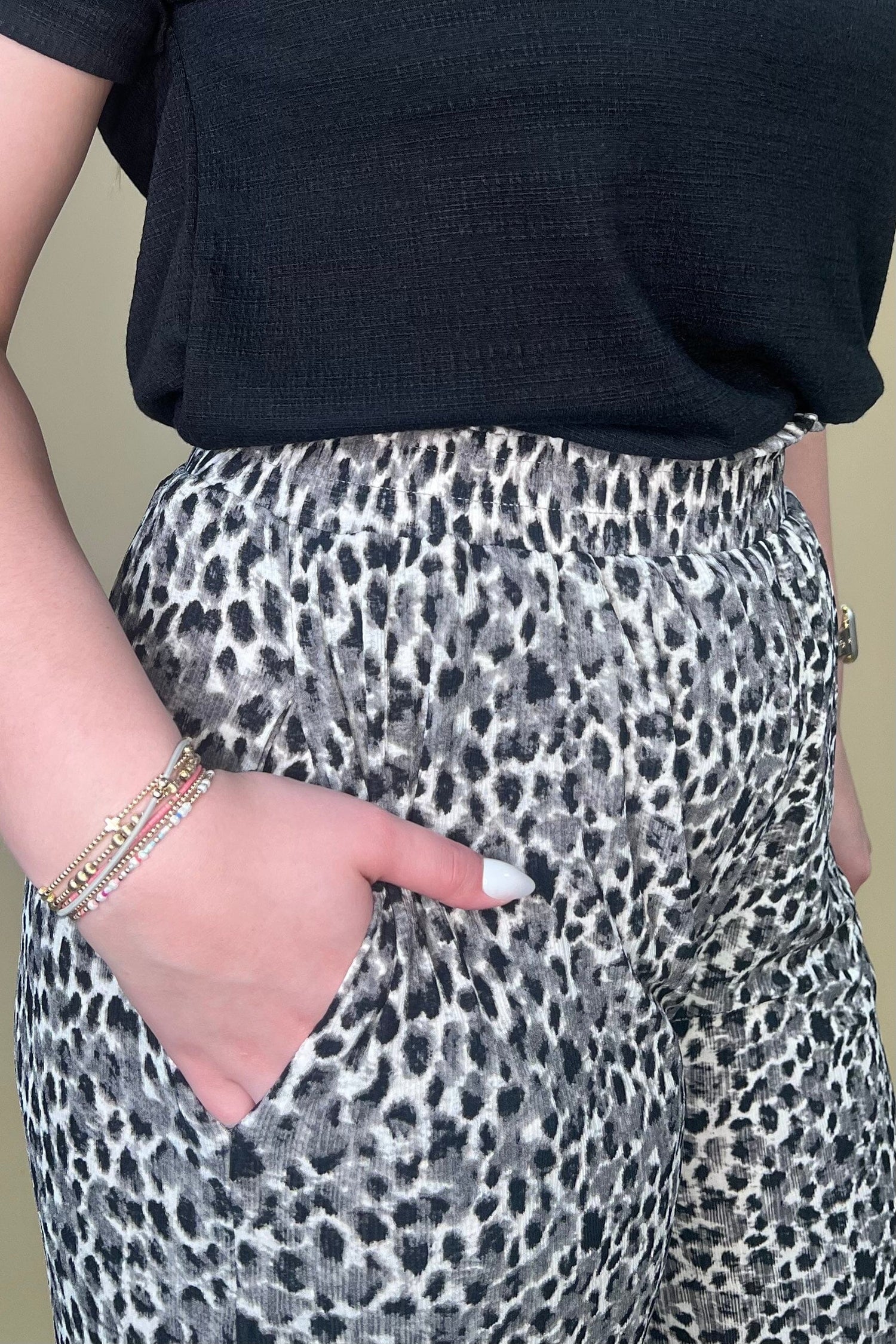 Animal Print Pull On Pant BOTTOMS VERYJ 