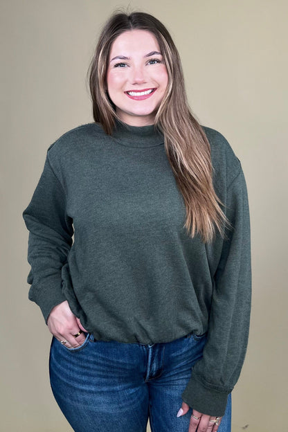 Ribbed Bubble Sweatshirt MISSY BASIC KNIT:~~Unassigned~~ TRIBAL 