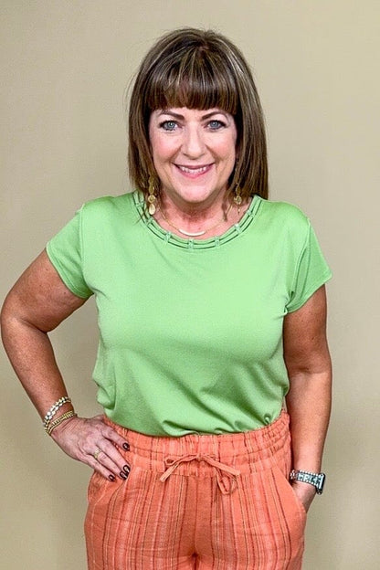 Short Sleeve T-Shirt w/Studs MISSY TOP SPECIAL SOUTHERN LADY 