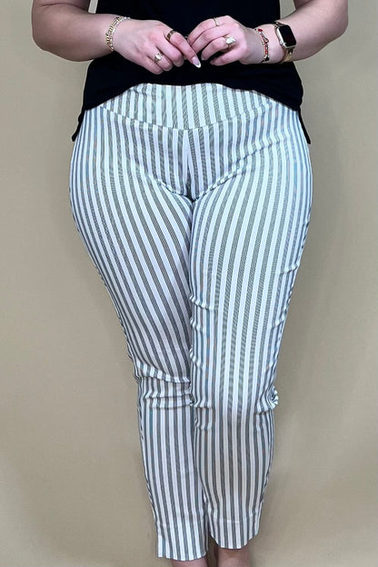 Pull On Striped Ankle Pant BOTTOMS ZAC &amp; RACHEL 