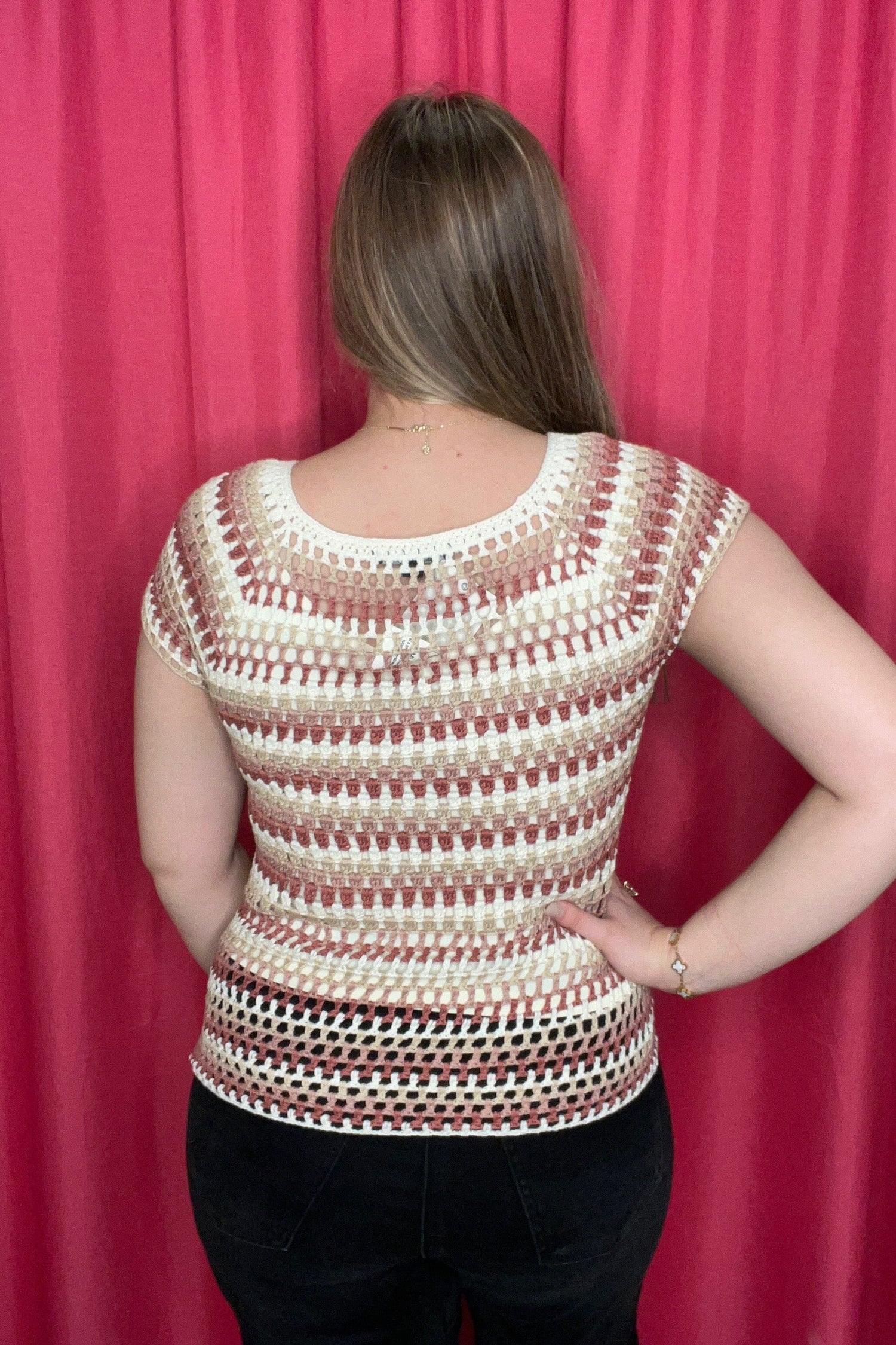 Crochet Raglan Short Sleeve Sweater MISSY TOP SPECIAL CHARLIEB 