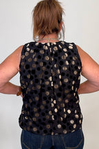 Sleeveless Polka Dot Velvet Top JR TOP DRESSY:~~Unassigned~~ UMGEE 