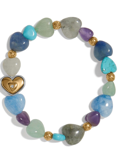 One Heart Multi Heart Bead Stretch Bracelet BJEWELRY:~~Unassigned~~ Brighton Collectables 