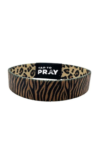 Safari Leopard Tap to Pray Wristband GIFT/OTHER VERSIBLE 