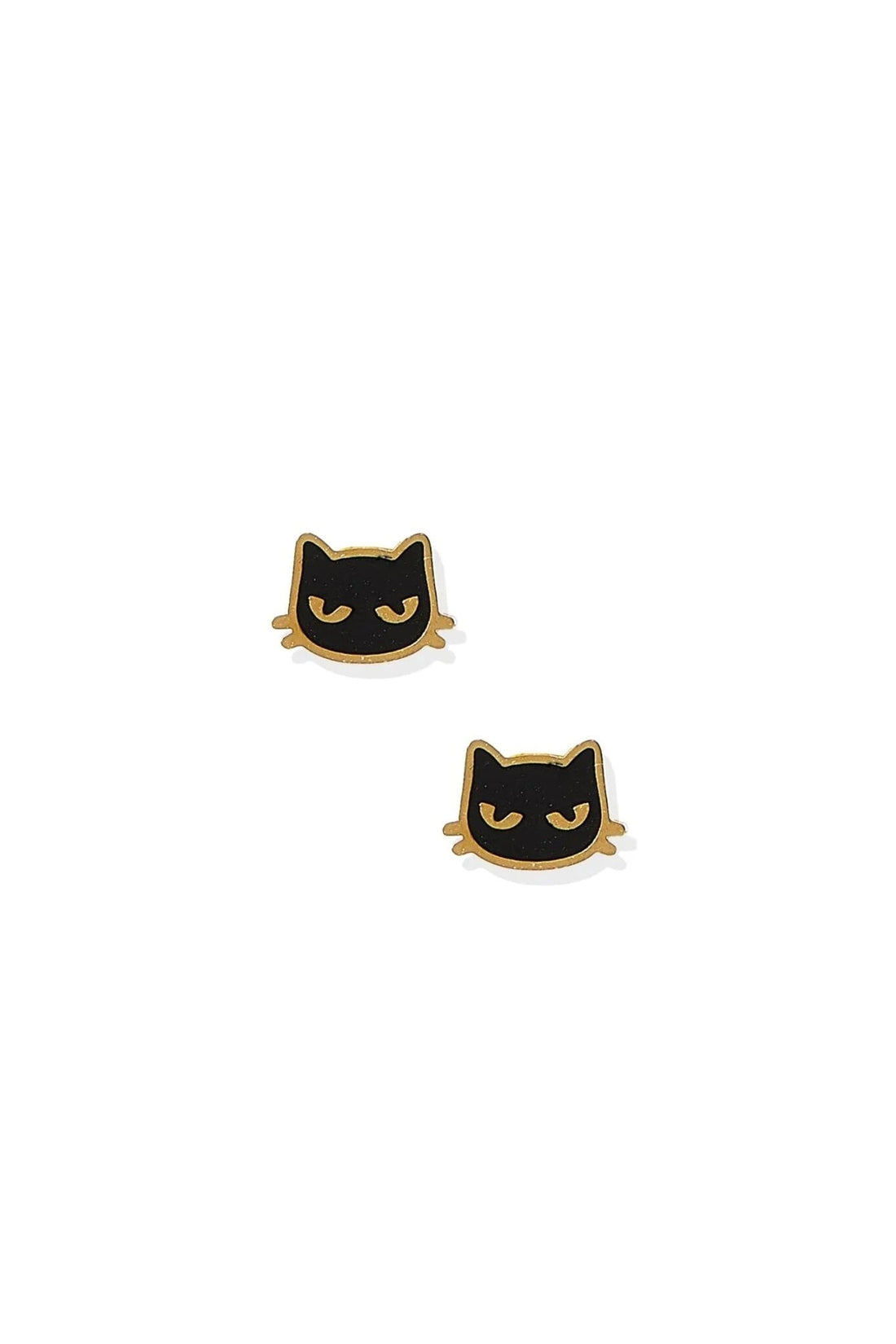 Black Cat Screwback Stud Earrings JEWELRY LINNY CO 