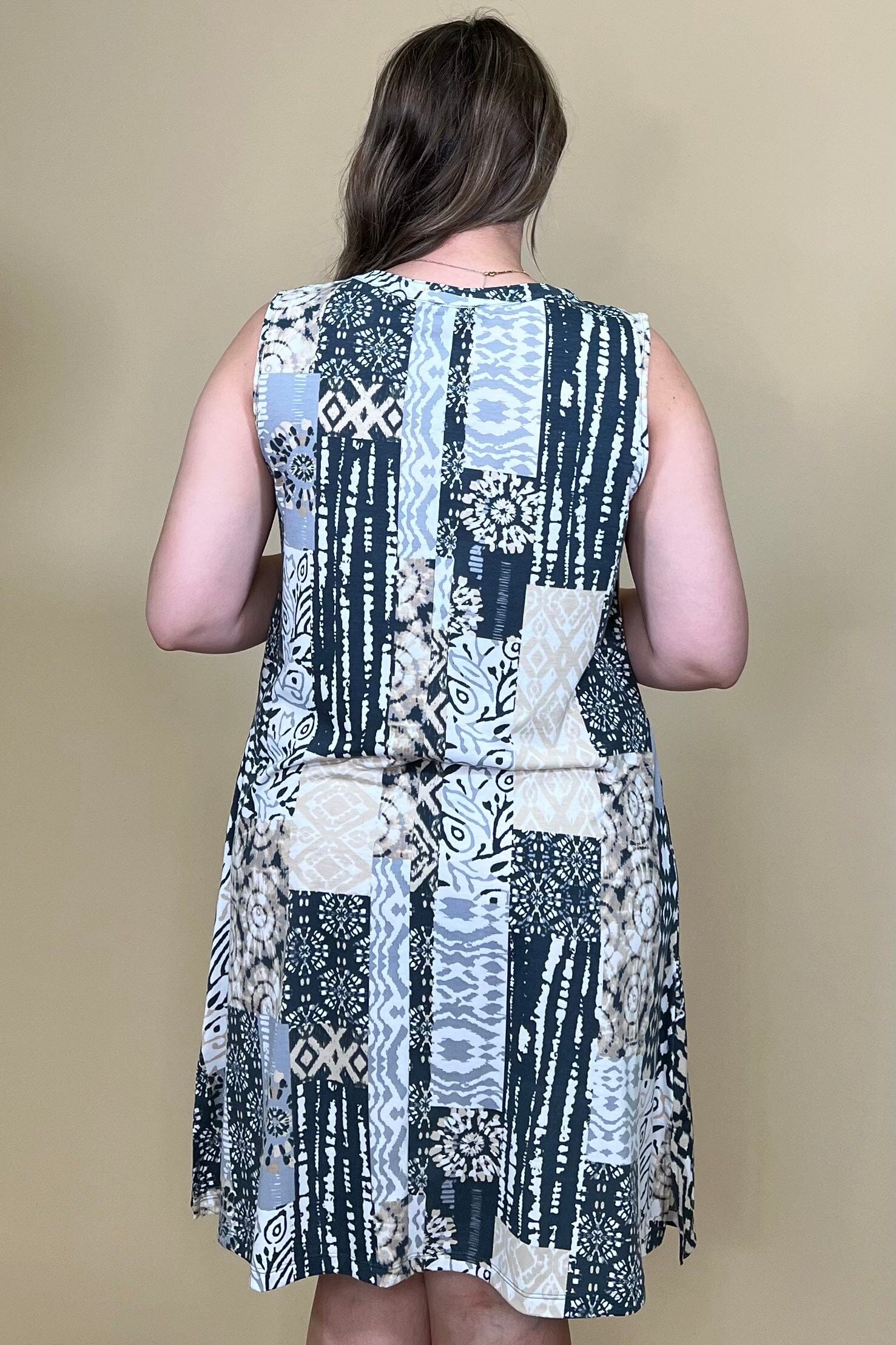 V-Neck Tank Printed Dress DRESS SOUTHERN LADY 