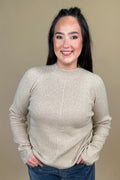Long Sleeve Turtleneck Sweater - Khaki MISSY BASIC KNIT:~~Unassigned~~ LIVERPOOL 