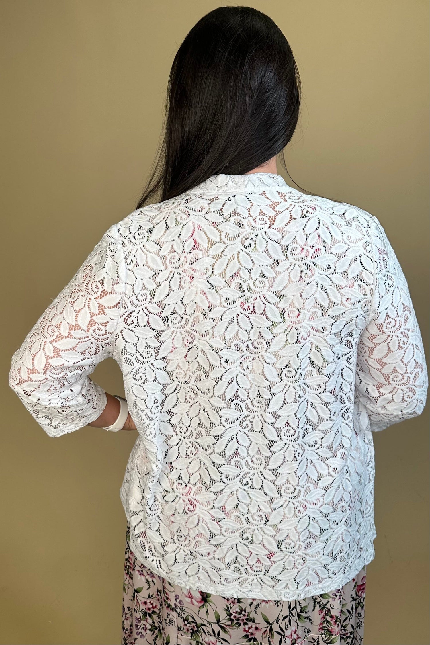 3/4 Sleeve Lace Cardigan OUTFIT COMPLETER SOUTHERN LADY 