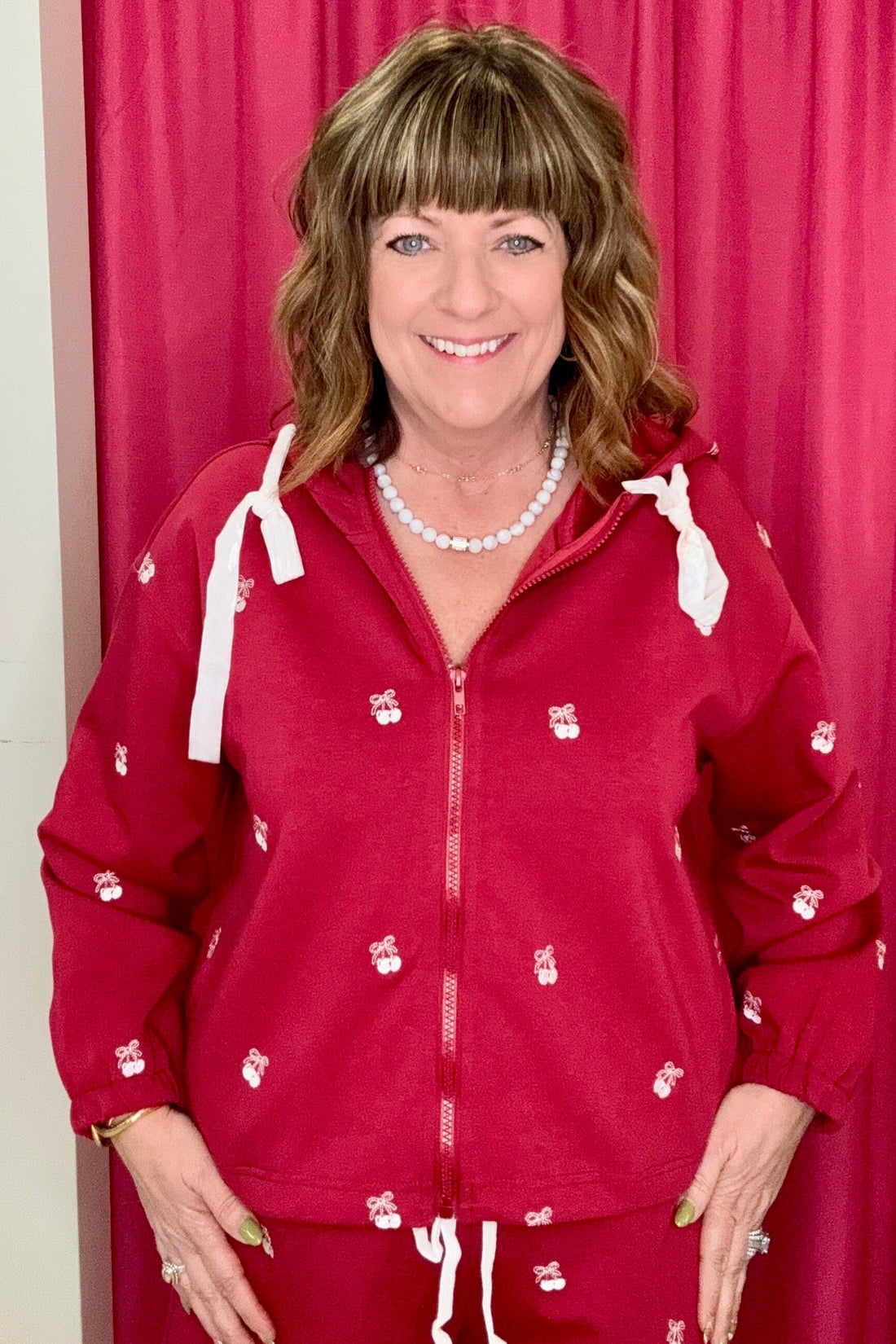 Long Sleeve/Short Set w/Cherries JRTOP CASUAL TOP DAVI&amp;DANI 