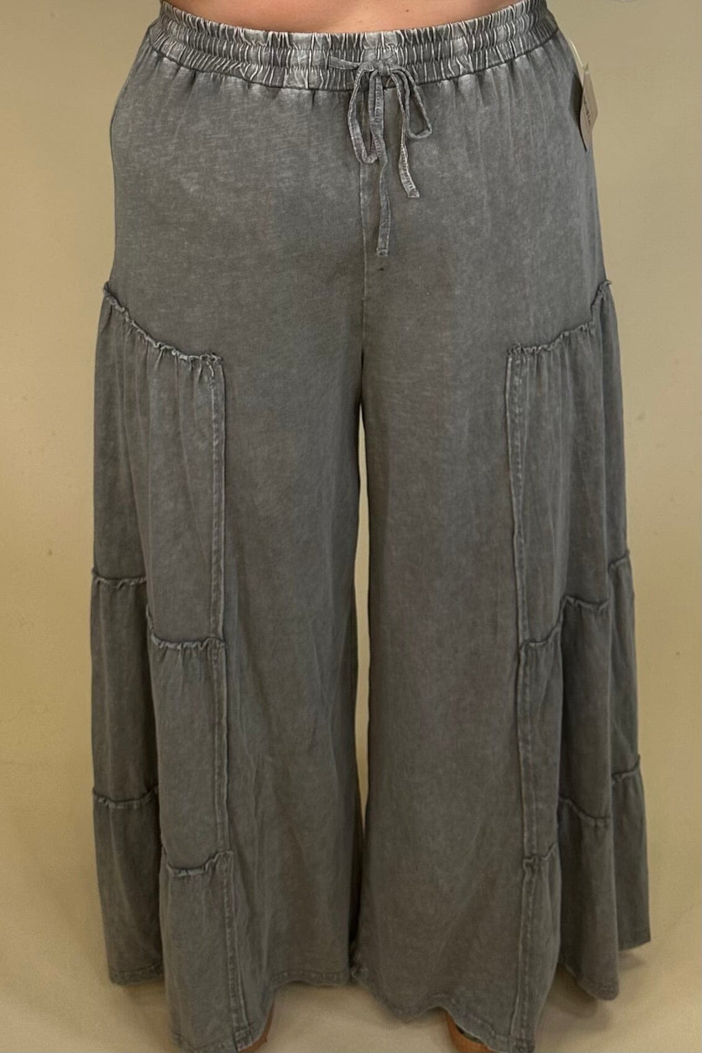 Mineral Washed Tiered Pants BOTTOMS:~~Unassigned~~ EASEL 