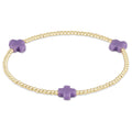 Enewton Signature Cross Gold Pattern 2mm Bead Bracelet- Purple JEWELRY ENEWTON 