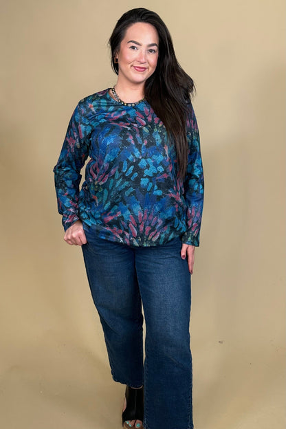 Watercolor Print Top MISSY TOP SPECIAL:~~Unassigned~~ CREATION 