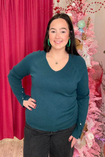 V-Neck Ribbed Sweater SWEATER CHARLIEB 