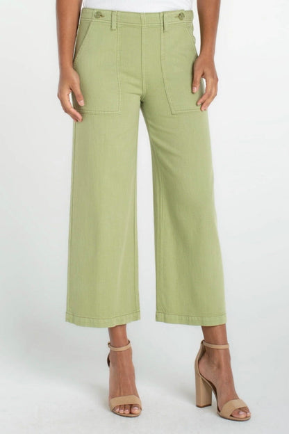 Utility Crop Wide Leg BOTTOMS LIVERPOOL 
