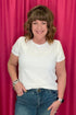 Short Sleeve Textured Tee MISSY TOP SPECIAL LIVERPOOL 
