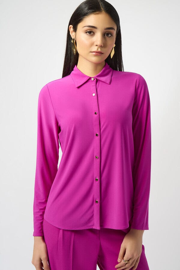 Long Sleeve Silky Button Down MISSY TOP SPECIAL JOSEPH RIBKOFF