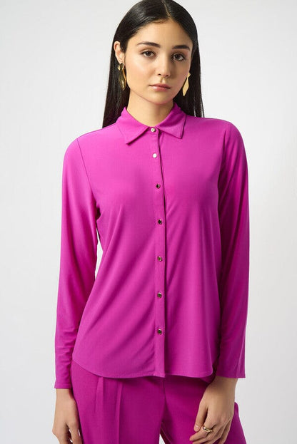 Long Sleeve Silky Button Down MISSY TOP SPECIAL JOSEPH RIBKOFF 
