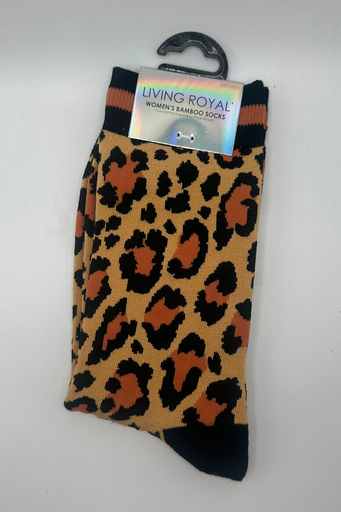Cheetah Womens Bamboo Crew Socks GIFT/OTHER LIVINGROYAL 