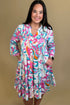 Printed Bell Sleeve Button Down Dress DRESS PARSLEY & SAGE 