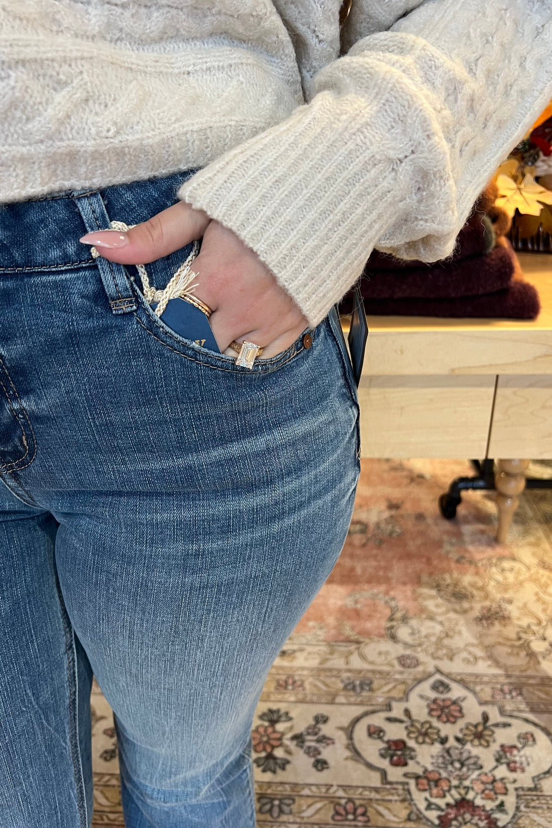 Ab Solution High Rise Out There Flare 32/22&quot; JEANS DEMOCRACY 