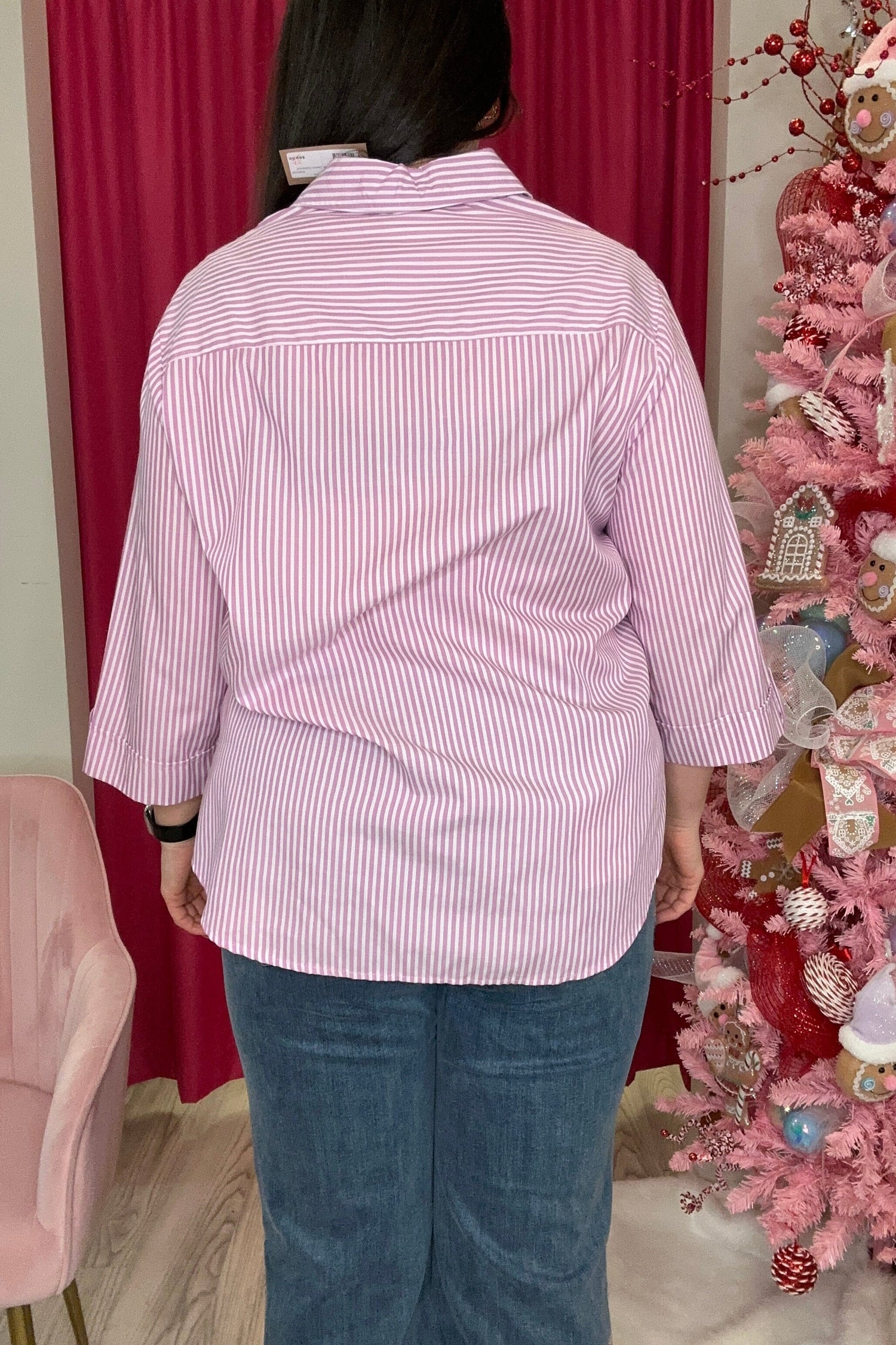 Short Sleeve Button Down Collared Shirt MISSY TOP SPECIAL SOUTHERN LADY 