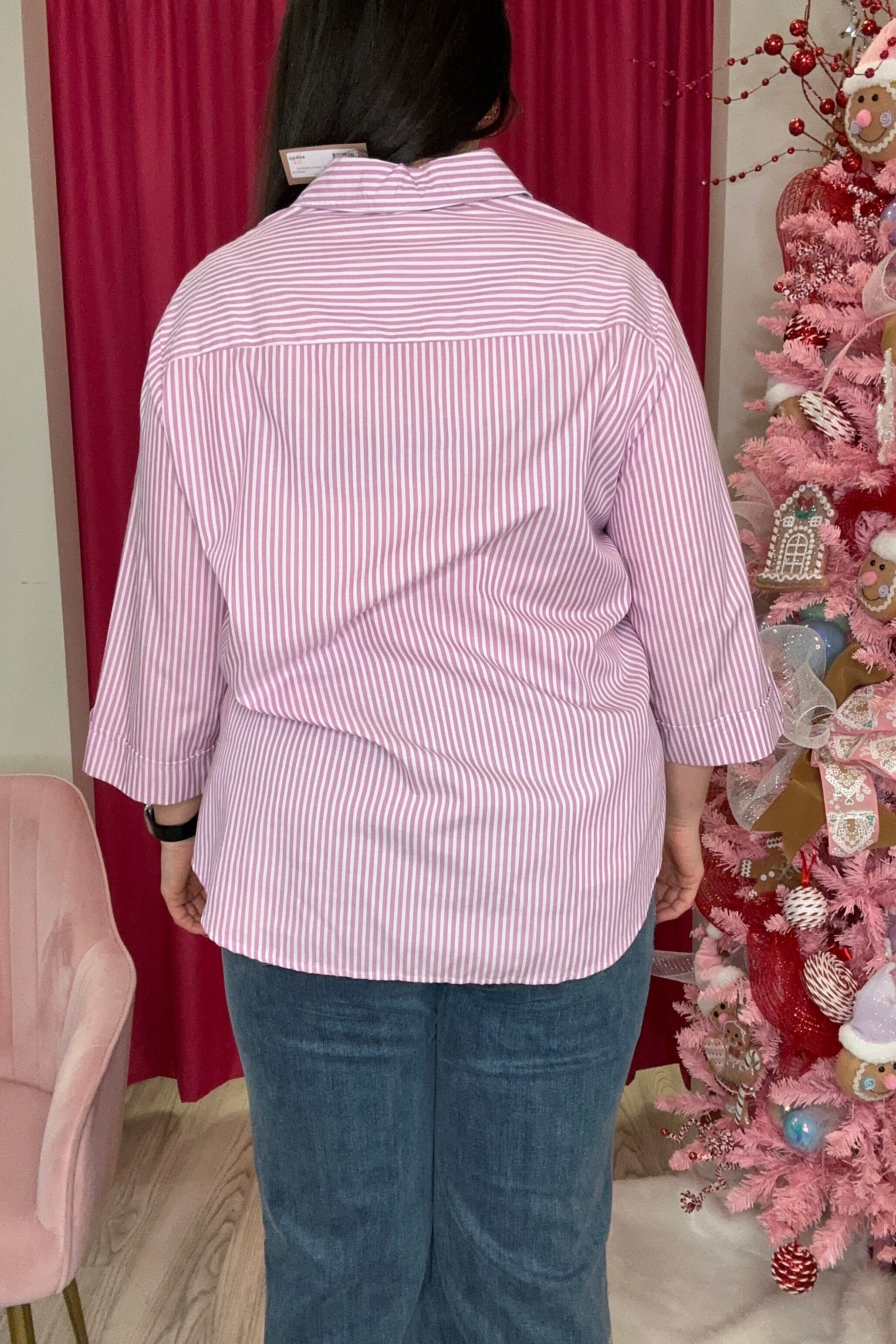 Short Sleeve Button Down Collared Shirt MISSY TOP SPECIAL SOUTHERN LADY 