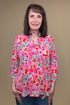 3/4 Sleeve Split Neck Floral Printed Top MISSY TOP SPECIAL DEAR SCARLETT 
