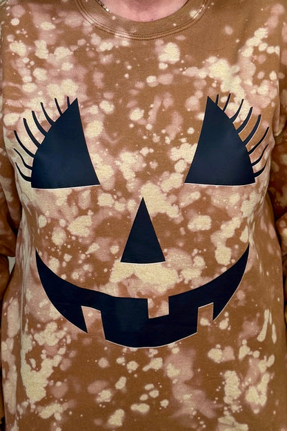 Big Pumpkin Face Sweatshirt MISSY BASIC KNIT:~~Unassigned~~ ENVEE MEE 