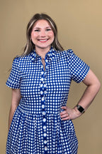 Jema Gingham Mix Dress DRESS MARYSQUARE 
