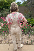 Frayed Overall with Lace Patches DRESS MELLOWWORLD 