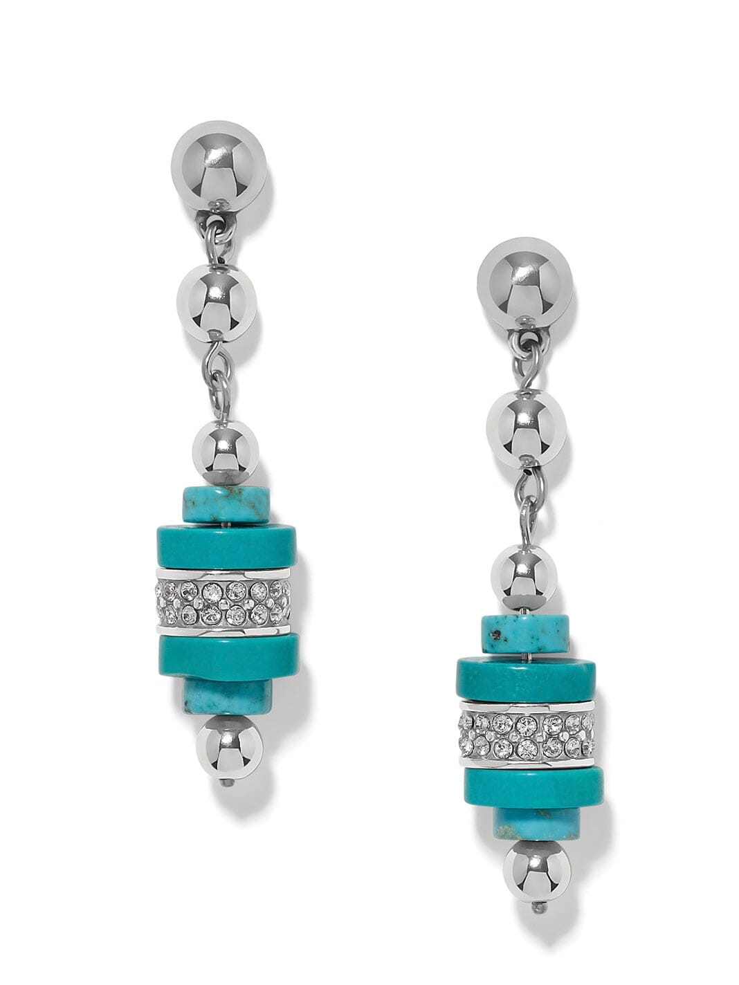 Meridian Petite Sphere Turquoise Post Drop Earrings BJEWELRY:~~Unassigned~~ Brighton Collectables 