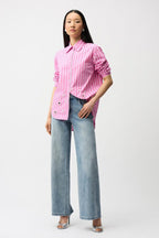 Long Sleeve Button Down w/Cutout & Pearl Detail MISSY TOP SPECIAL JOSEPH RIBKOFF 
