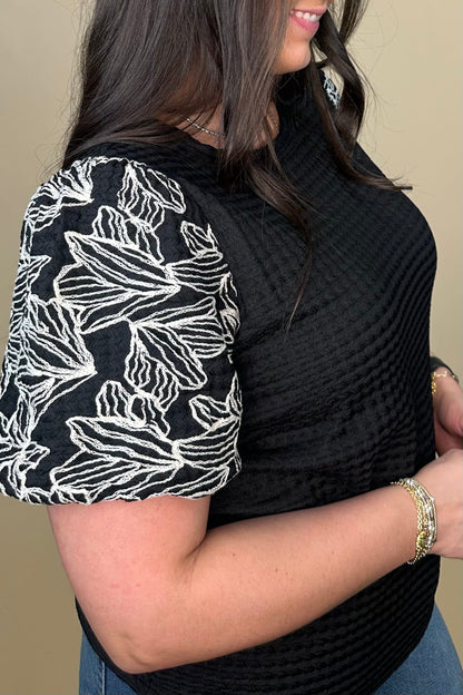 Embroidered Puff Sleeve Blouse MISSY TOP SPECIAL ZAC &amp; RACHEL 