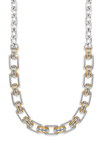 Mosaic Two Tone Links Necklace BJEWELRY Brighton Collectables 