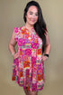 Split Neck Dress w/Ruffle Sleeves DRESS DEAR SCARLETT 