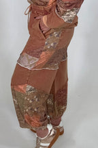 Mixed Fabric Drawstring Pant BOTTOMS:~~Unassigned~~ EASEL 