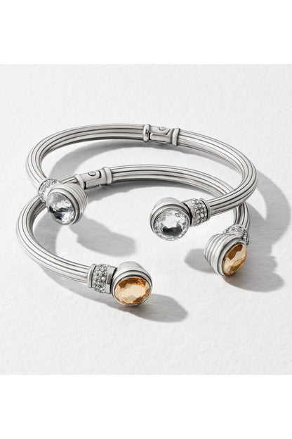 Meridian Aurora Petite Hinge Bangle - Silver BJEWELRY Brighton Collectables 