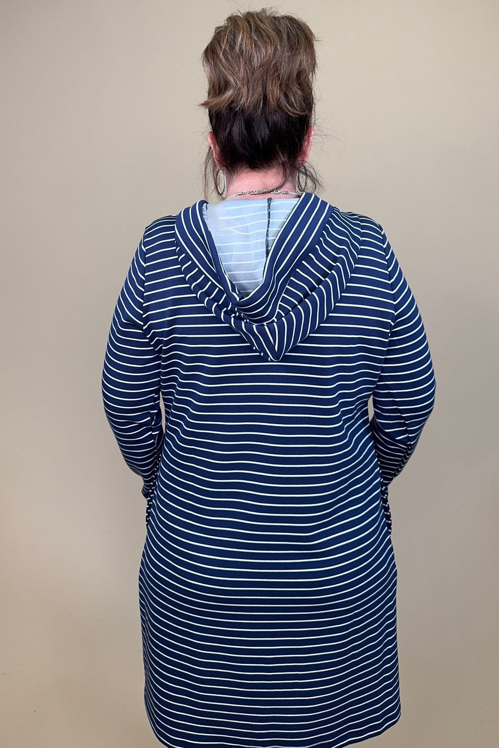 Long sleeve Hooded Dress W/Drawcord DRESS TRIBAL 