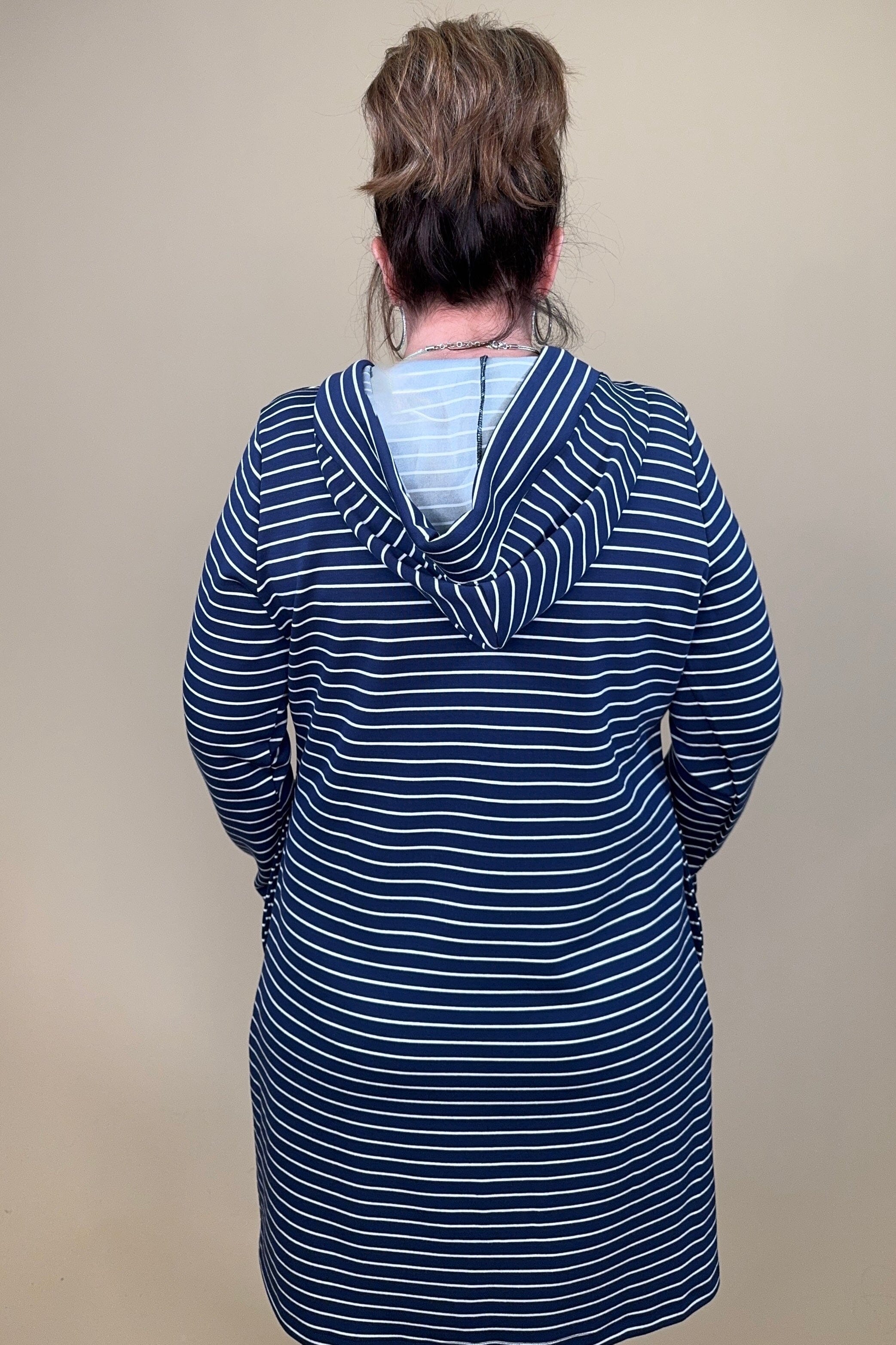 Long sleeve Hooded Dress W/Drawcord DRESS TRIBAL 